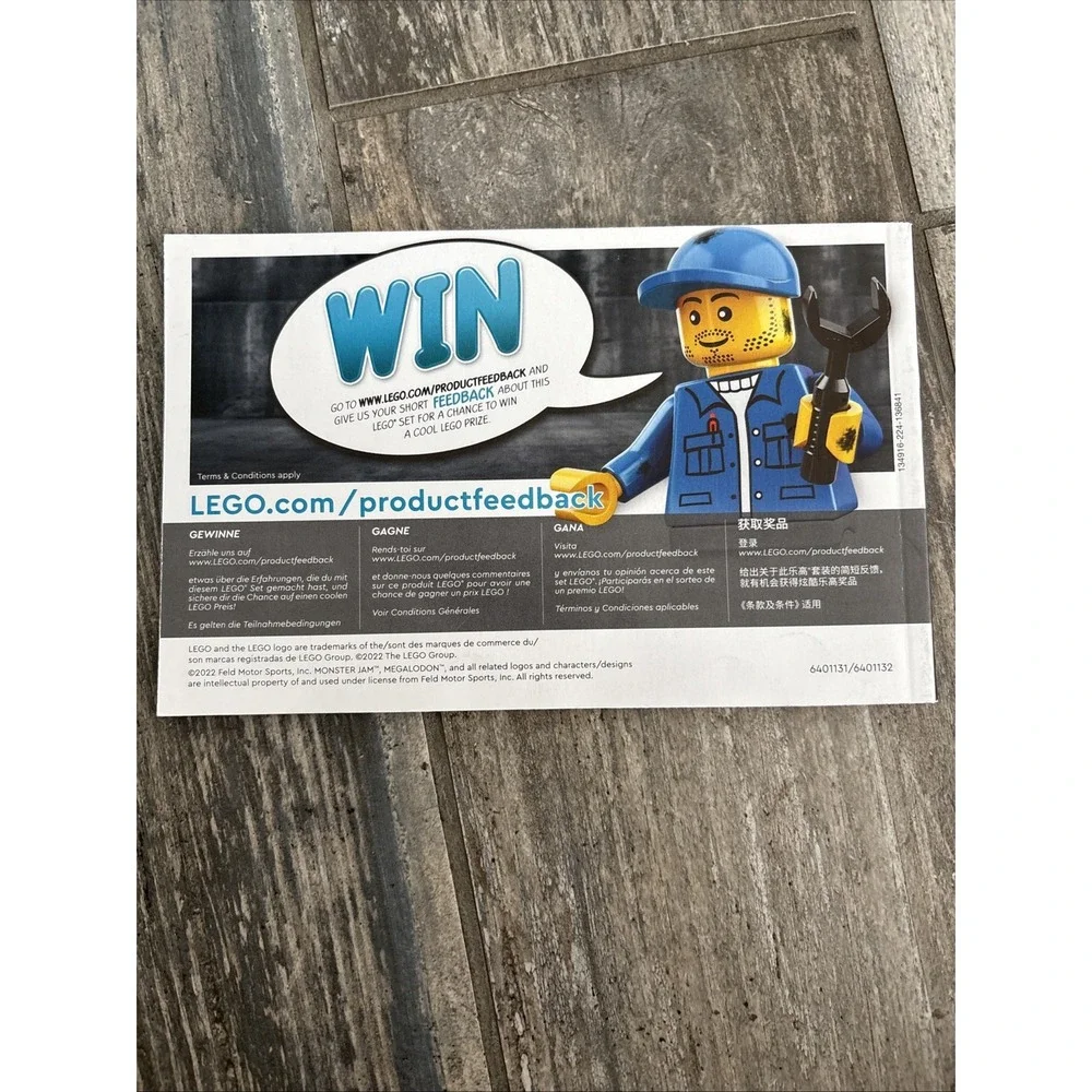 LEGO 42134‎ Technic Monster Jam MANUAL Booklet Only